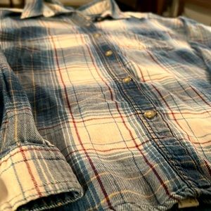 American Eagle Boyfriend Fit Women’s Flannel Size Small, Long Sleeve Shirt AEO